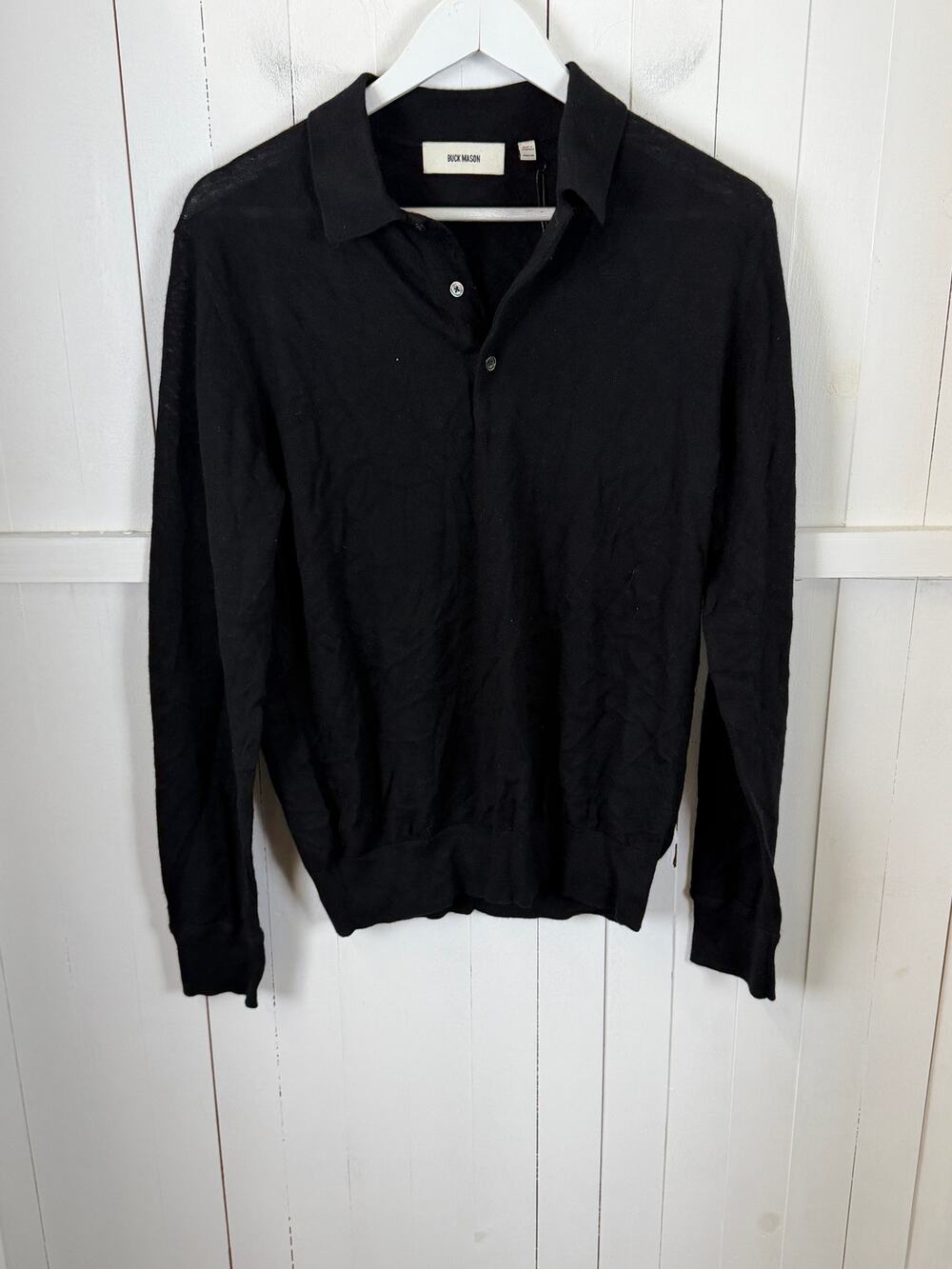 Buck Mason Black Cashmere Pullover Sweater Men’s M NWT